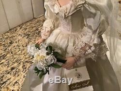 Franklin Mint Collector Porcelain Doll Princess Diana Wedding Dress Bride NICE