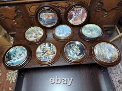 Franklin Mint Collector Tiger Plates Set of 9