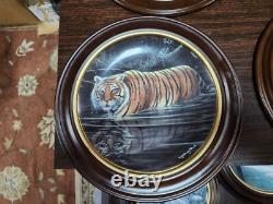Franklin Mint Collector Tiger Plates Set of 9