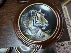 Franklin Mint Collector Tiger Plates Set of 9