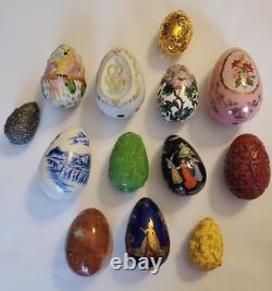 Franklin Mint Collector's Treasury of Eggs Figurines Lot of 13