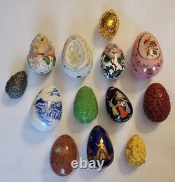 Franklin Mint Collector's Treasury of Eggs Figurines Lot of 13