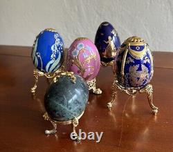Franklin Mint Collector's Treasury of Eggs Figurines Lot of 5 One Marble