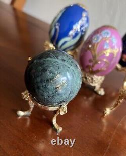 Franklin Mint Collector's Treasury of Eggs Figurines Lot of 5 One Marble