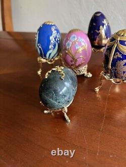 Franklin Mint Collector's Treasury of Eggs Figurines Lot of 5 One Marble