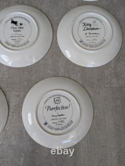 Franklin Mint Collectors Decorative Plates Cozy Companions Kitty Cats Set Of 8