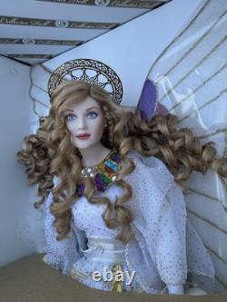 Franklin Mint Collectors Doll Porcelain White Angel Stained Glass BRAND NEW