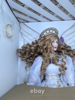 Franklin Mint Collectors Doll Porcelain White Angel Stained Glass BRAND NEW