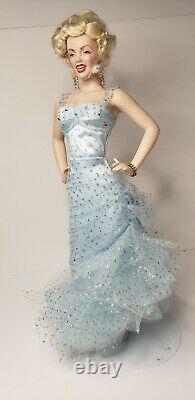 Franklin Mint Company Marilyn Monroe Large 18 Porcelain Doll in Blue Gown