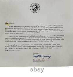 Franklin Mint Crystal Rose Angel Doll by Marty Noble With Box and COA