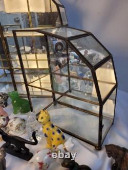 Franklin Mint Curio Cabinet Cat Collection Complete Set 41 Cats with Paperwork