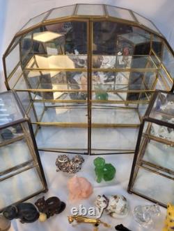 Franklin Mint Curio Cabinet Cat Collection Complete Set 41 Cats with Paperwork