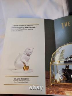 Franklin Mint Curio Cabinet Cat Collection Complete Set 41 Cats with Paperwork