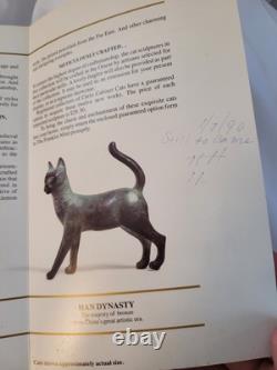 Franklin Mint Curio Cabinet Cat Collection Complete Set 41 Cats with Paperwork