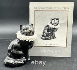 Franklin Mint Curio Cabinet Cat Collection Porcelain Lace Meissen Dresden Style
