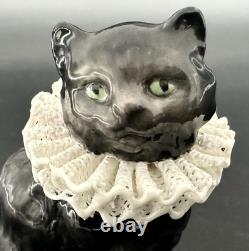 Franklin Mint Curio Cabinet Cat Collection Porcelain Lace Meissen Dresden Style
