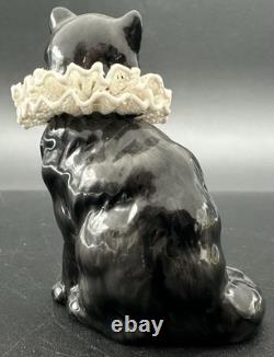 Franklin Mint Curio Cabinet Cat Collection Porcelain Lace Meissen Dresden Style