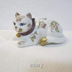 Franklin Mint Curio Cabinet Cat Figurines Lot of 13 in Porcelain, Glass & Metal
