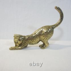 Franklin Mint Curio Cabinet Cat Figurines Lot of 13 in Porcelain, Glass & Metal