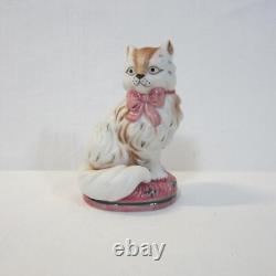 Franklin Mint Curio Cabinet Cat Figurines Lot of 13 in Porcelain, Glass & Metal