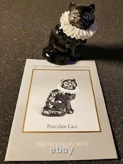 Franklin Mint Curio Cabinet Cats Collection Porcelain Lace With Booklet
