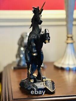 Franklin Mint DARK FURY Unicorn Porcelain Sculpture Figurine, Ruth Thompson KK-1