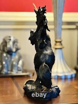 Franklin Mint DARK FURY Unicorn Porcelain Sculpture Figurine, Ruth Thompson KK-1