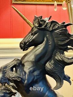 Franklin Mint DARK FURY Unicorn Porcelain Sculpture Figurine, Ruth Thompson KK-1