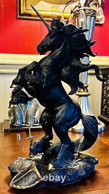 Franklin Mint DARK FURY Unicorn Porcelain Sculpture Figurine, Ruth Thompson KK-1
