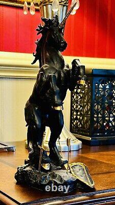 Franklin Mint DARK FURY Unicorn Porcelain Sculpture Figurine, Ruth Thompson KK-1