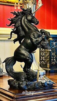 Franklin Mint DARK FURY Unicorn Porcelain Sculpture Figurine, Ruth Thompson KK-1