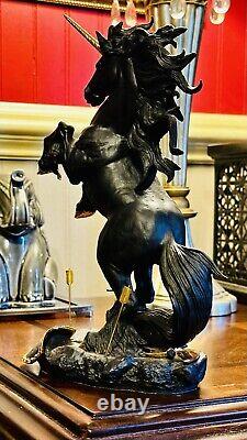 Franklin Mint DARK FURY Unicorn Porcelain Sculpture Figurine, Ruth Thompson KK-1