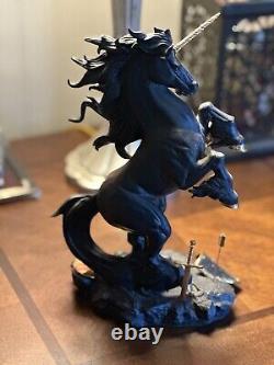 Franklin Mint DARK FURY Unicorn Porcelain Sculpture Figurine, Ruth Thompson KK-1