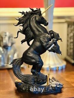 Franklin Mint DARK FURY Unicorn Porcelain Sculpture Figurine, Ruth Thompson KK-1