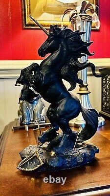 Franklin Mint DARK FURY Unicorn Porcelain Sculpture Figurine, Ruth Thompson KK-1