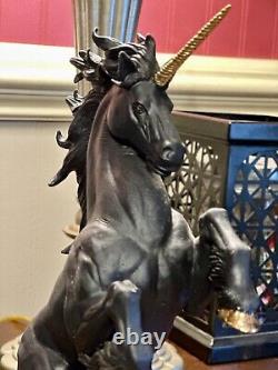 Franklin Mint DARK FURY Unicorn Porcelain Sculpture Figurine, Ruth Thompson KK-1