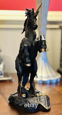 Franklin Mint DARK FURY Unicorn Porcelain Sculpture Figurine, Ruth Thompson KK-1