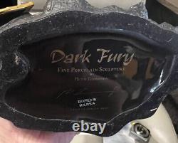 Franklin Mint DARK FURY Unicorn Porcelain Sculpture or Figurine, Ruth Thompson