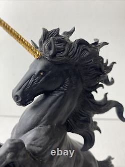 Franklin Mint DARK FURY Unicorn Porcelain Sculpture or Figurine, Ruth Thompson