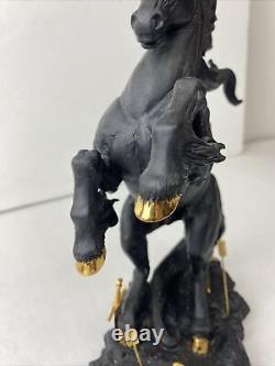 Franklin Mint DARK FURY Unicorn Porcelain Sculpture or Figurine, Ruth Thompson