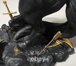 Franklin Mint DARK FURY Unicorn Porcelain Sculpture or Figurine, Ruth Thompson