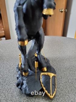 Franklin Mint Dark Fury Black Porcelain Unicorn Excellent Condition