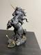 Franklin Mint Dark Fury Unicorn Fine Porcelain Sculpture Ruth Thompson Gold Horn