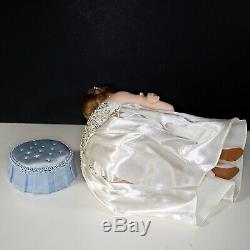 Franklin Mint Diana Portrait of a Princess Porcelain Doll Sitting on Blue Stool