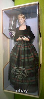 Franklin Mint Diana Princess Of Charm Porcelain Doll In Tartan Dress