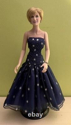 Franklin Mint Diana Princess Of Enchantment Starburst Gown Porcelain Doll