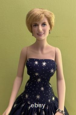 Franklin Mint Diana Princess Of Enchantment Starburst Gown Porcelain Doll