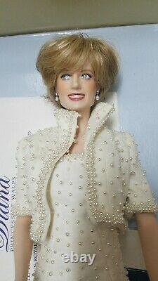Franklin Mint Diana Princess Of Wales 17 In Doll New Undisplayed + Original Box