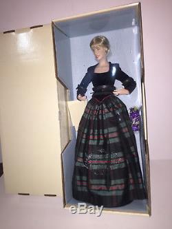 Franklin Mint Diana Princess of Charm Porcelain Portrait Doll NIB Scotland Plaid