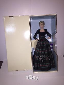 Franklin Mint Diana Princess of Charm Porcelain Portrait Doll NIB Scotland Plaid